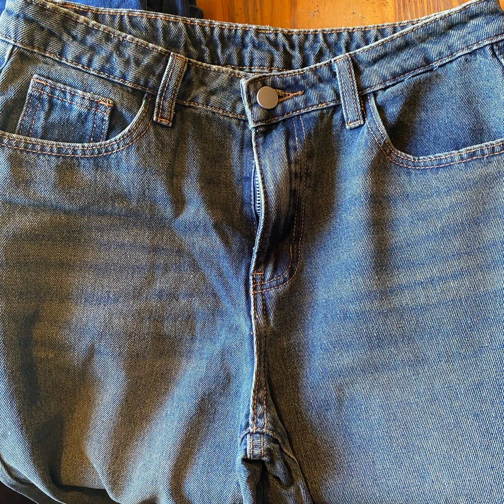 High Rise Blue Jeans